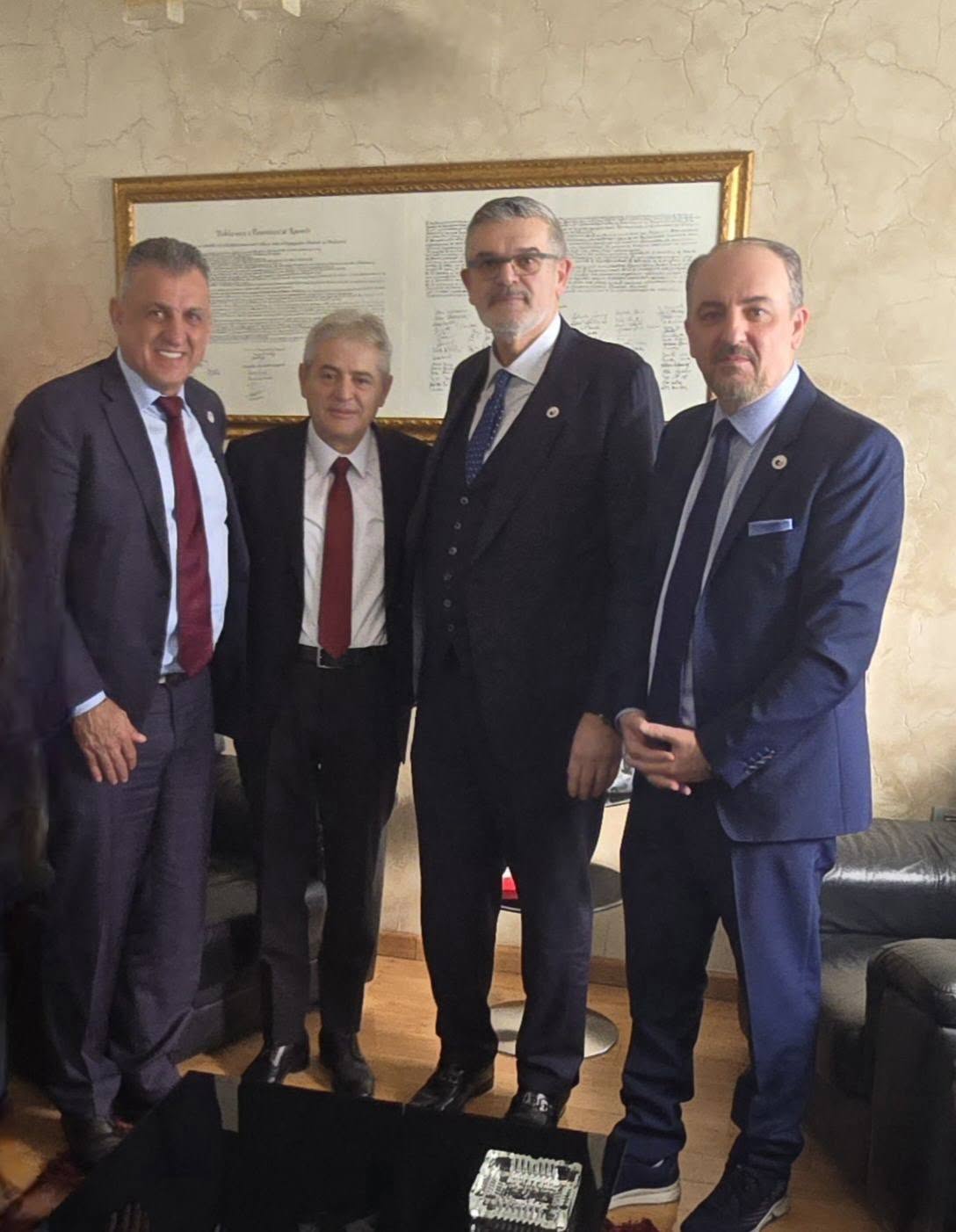 The Albanian-American Relations Council (AARC) board members, Mr. Ilirjan Rusi, Mr. Burim Rexhaj and Mr. Martin Vulaj held a fruitful meeting with the President of the Democratic Union for Integration, Ali Ahmeti